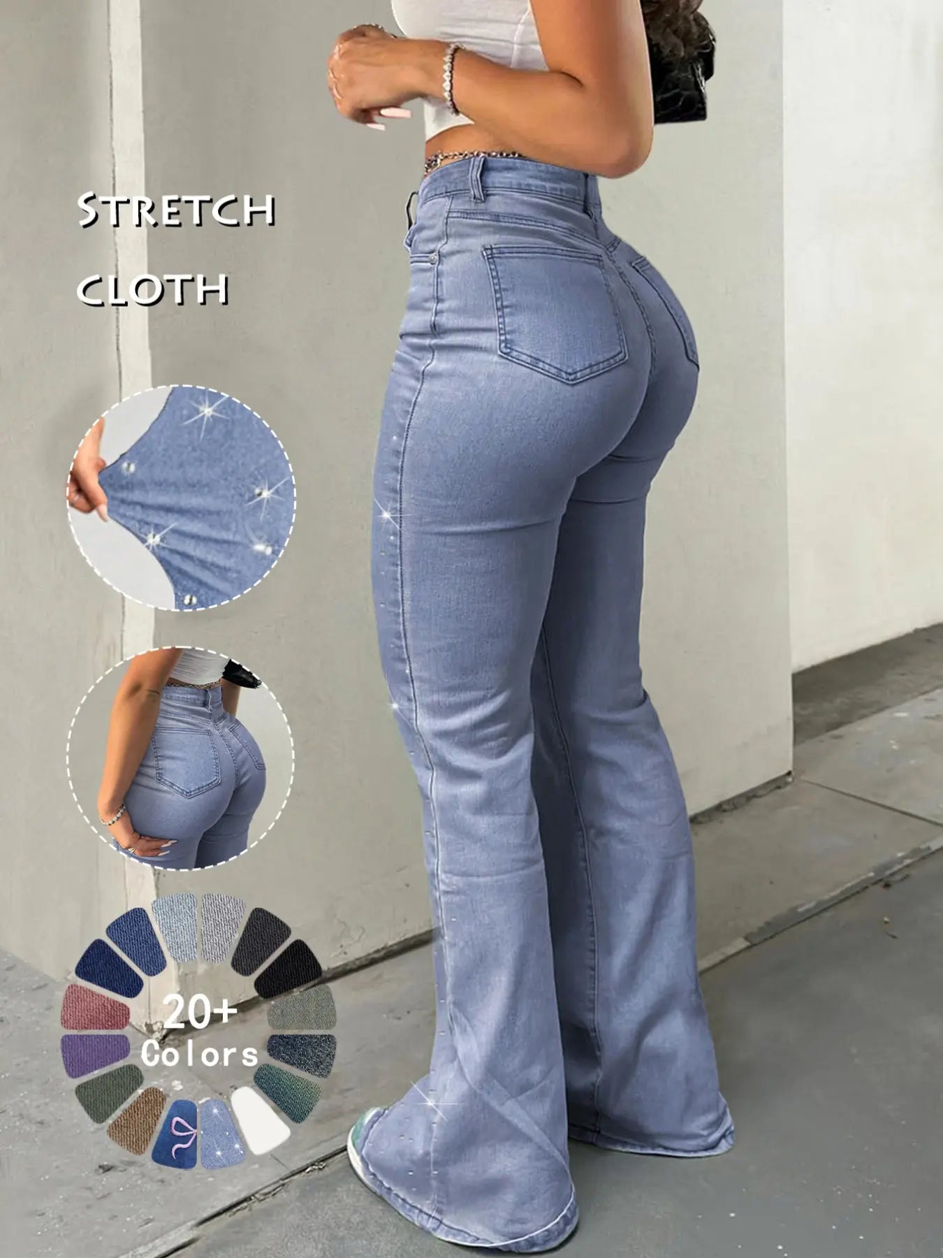 GILIPUR Y2K Women'S High Waist Flare Leg Jeans