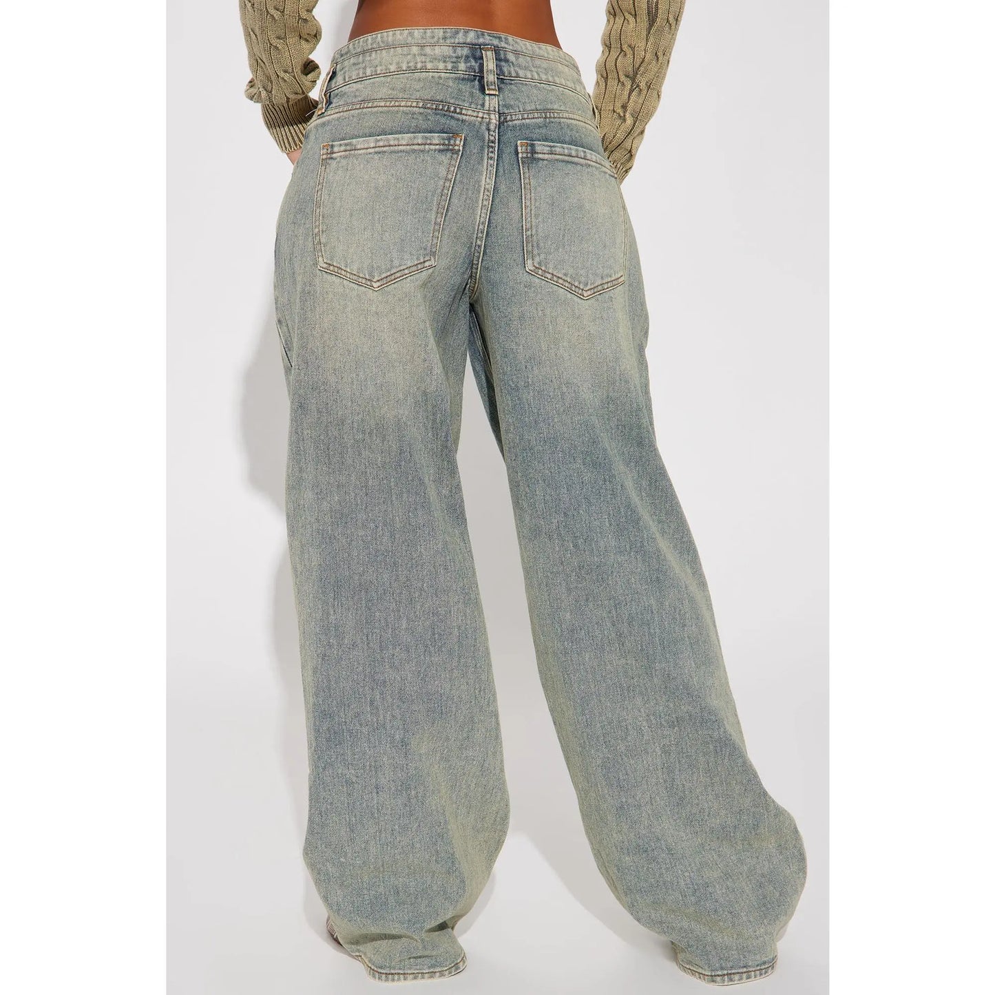 Artesia Tinted Baggy Non Stretch Jeans - Light Wash