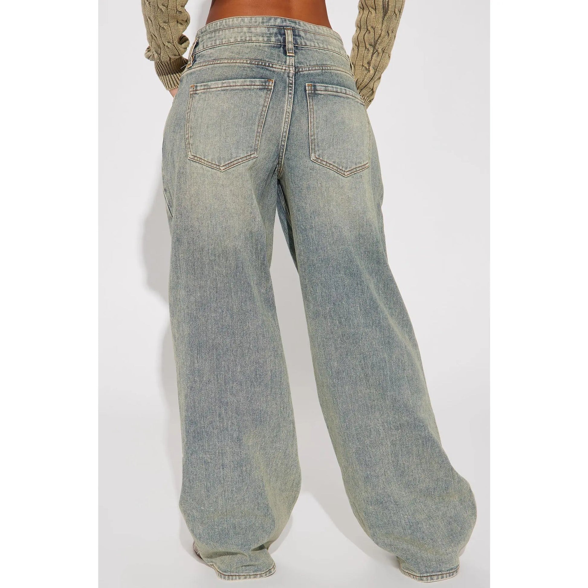 Artesia Tinted Baggy Non Stretch Jeans - Light Wash