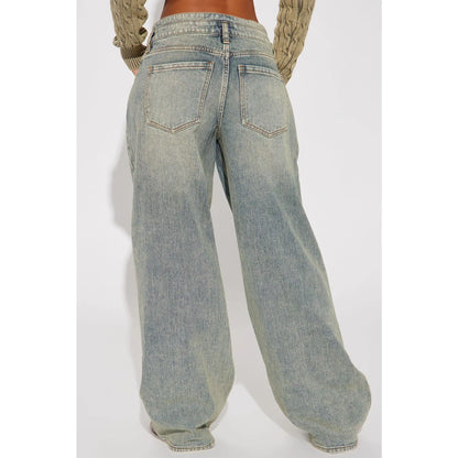 Artesia Tinted Baggy Non Stretch Jeans - Light Wash