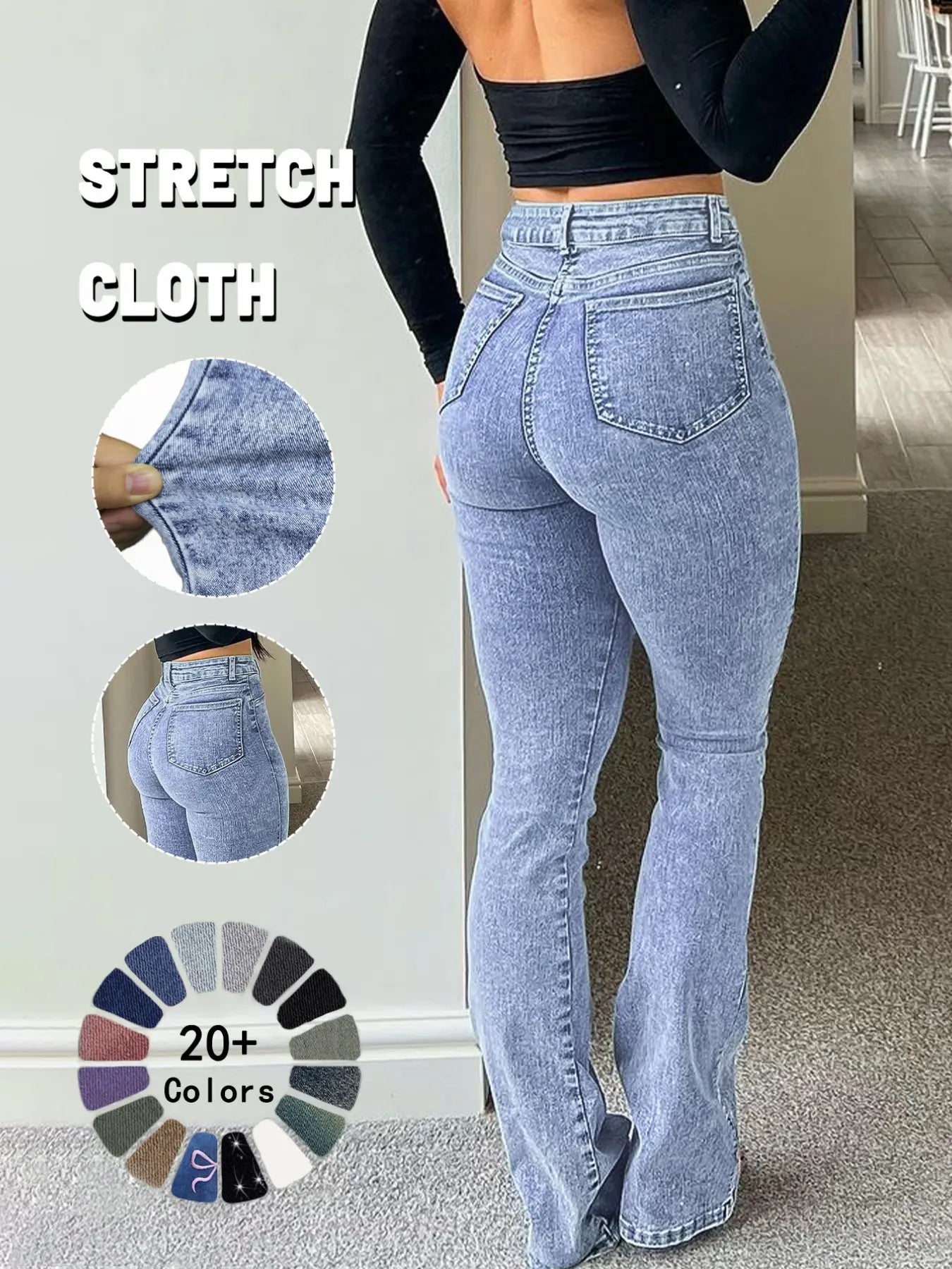 GILIPUR Y2K Women'S High Waist Flare Leg Jeans